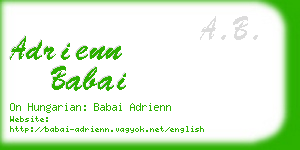 adrienn babai business card